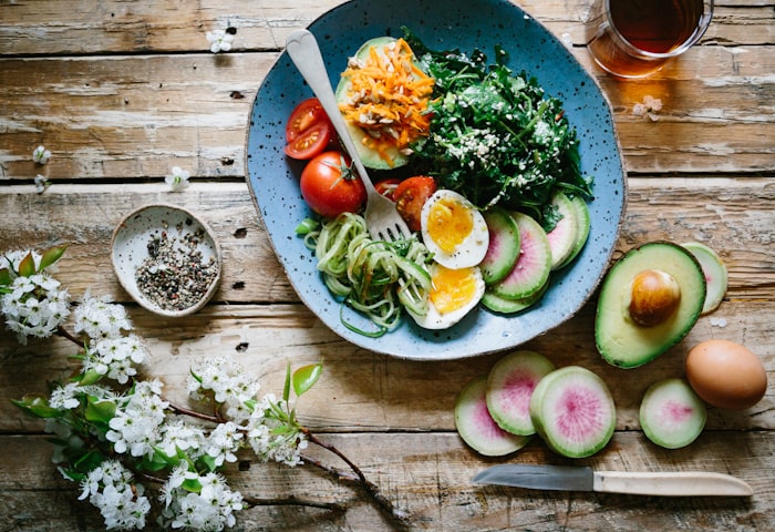 Préparation de repas équilibrés et colorés